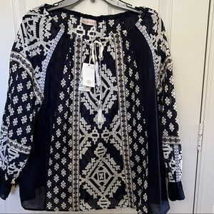 Tory Burch navy blouse